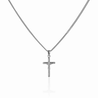 Colar Christ Prata Inox