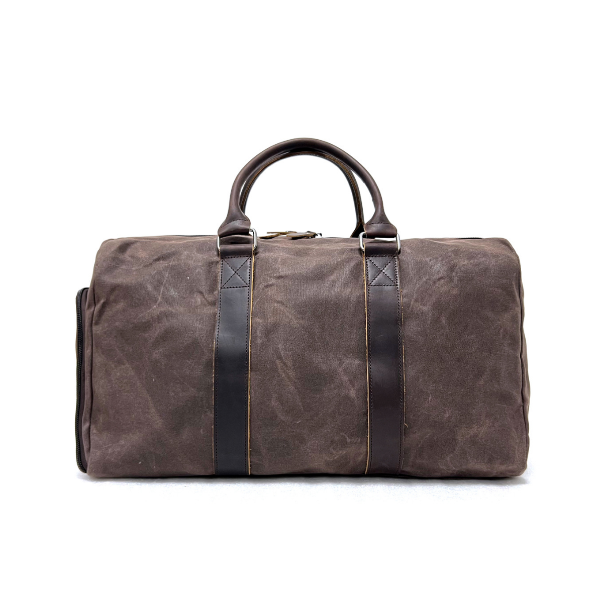 Bolsa de Viagem Masculina Siena em Lona Encerada e Couro