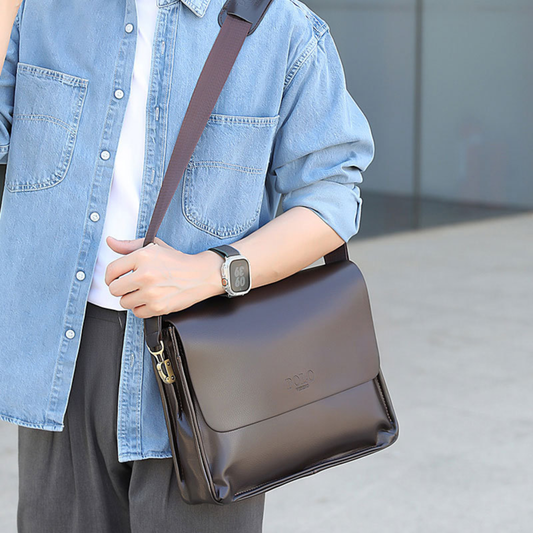 Bolsa Executiva Masculina em Couro Polo