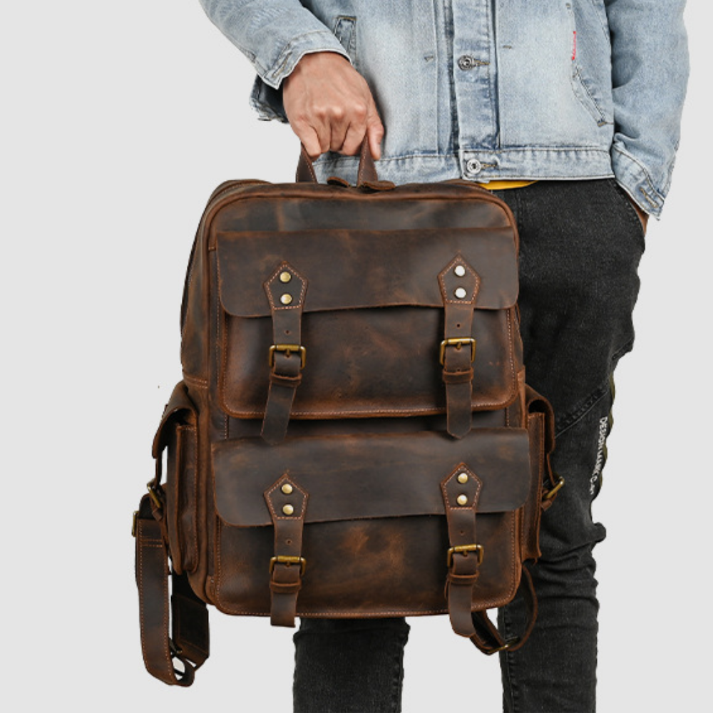 Mochila em Couro Legítimo Copenhagen
