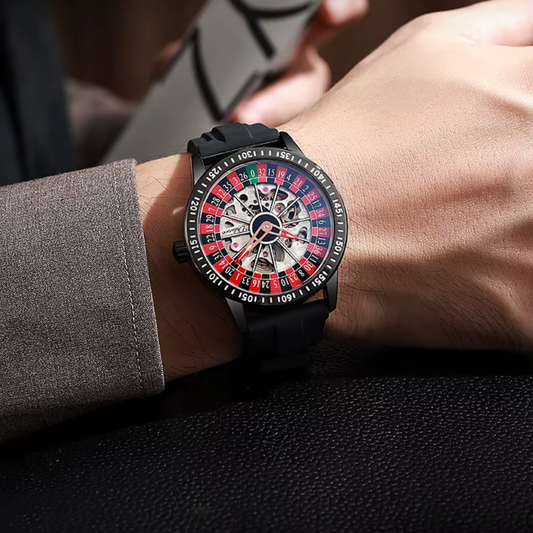 Relógio Poker Design - Pulseira Borracha