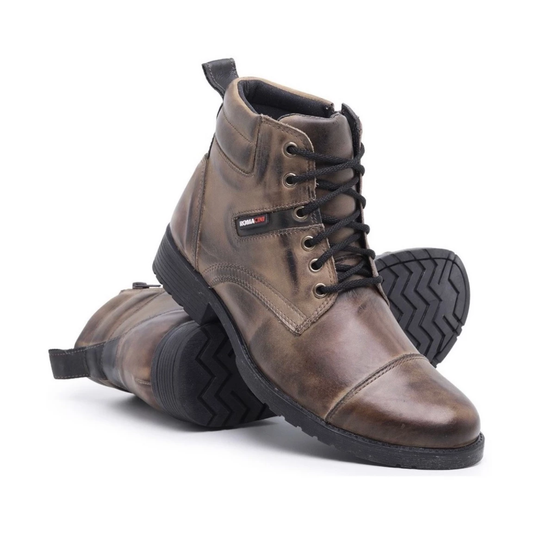 Bota Coturno Masculino em Couro Legítimo Montieri