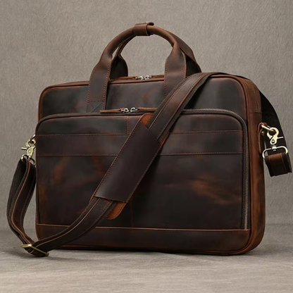 Bolsa Executiva Masculina em Couro Legítimo Cambridge