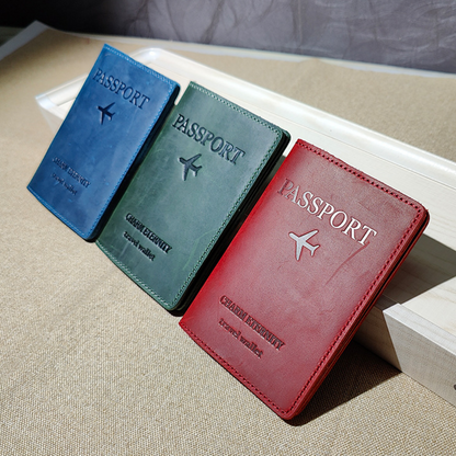 Porta Passaporte de Viagem em Couro