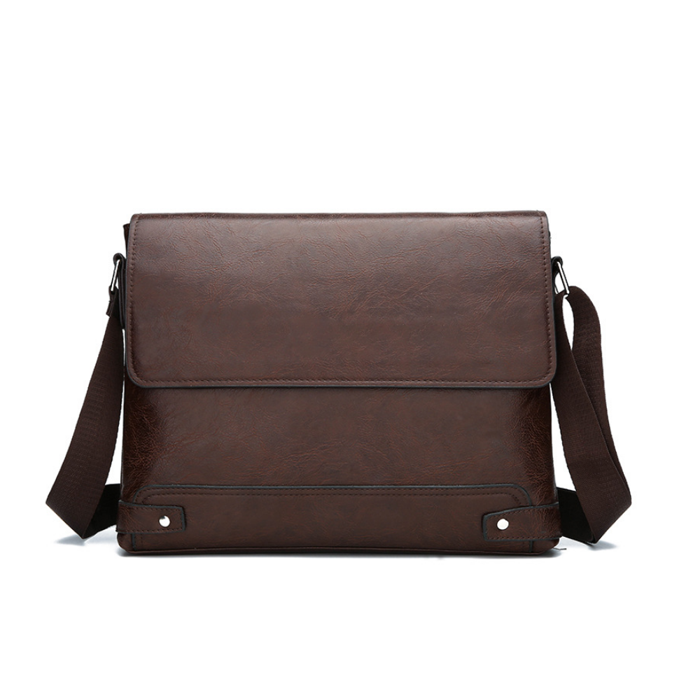 Bolsa Carteiro Transversal Masculina em Couro Firenze