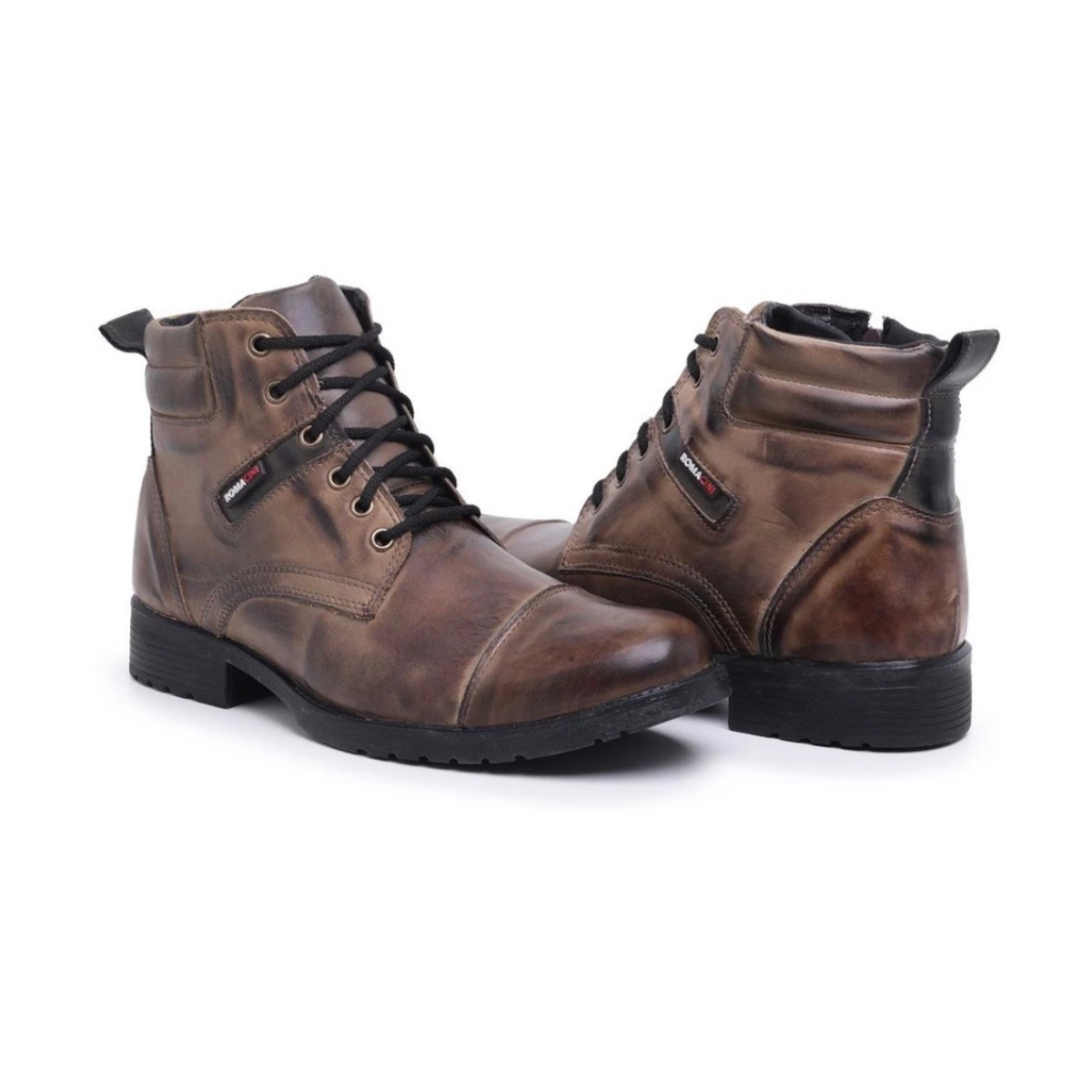 Bota Coturno Masculino em Couro Legítimo Montieri