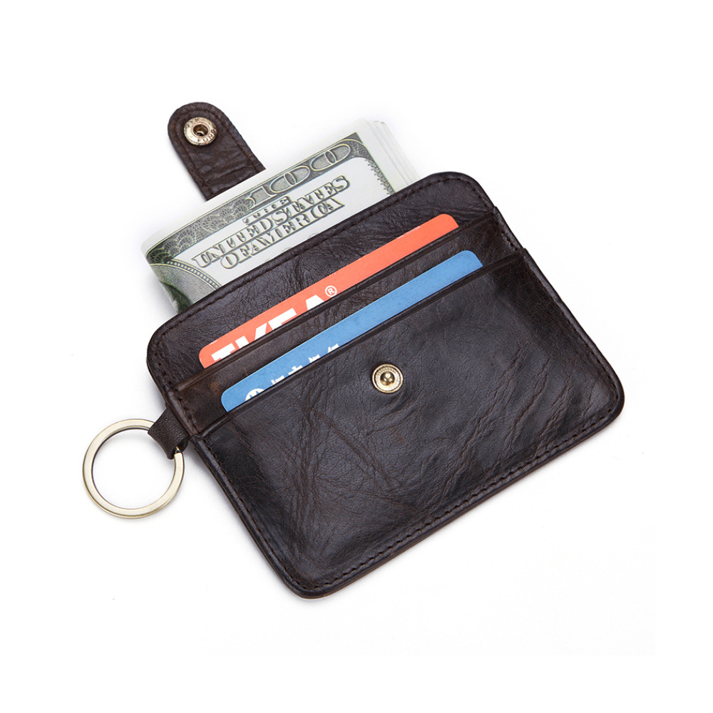 Porta Cartão de Couro Slim