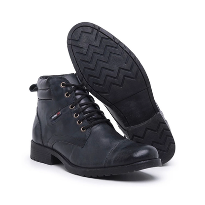 Bota Coturno Masculino em Couro Legítimo Montieri