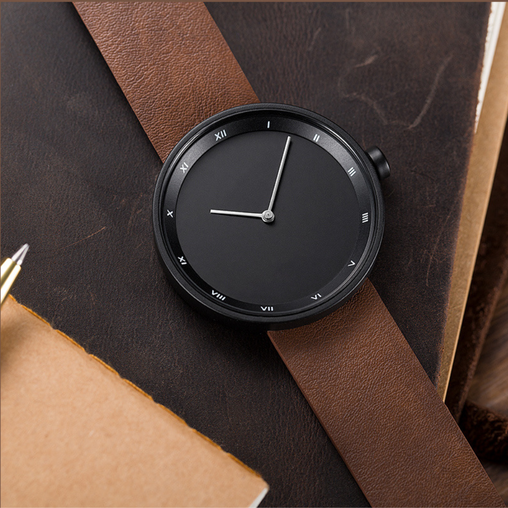 Relógio em Borracha Minimal Marrom