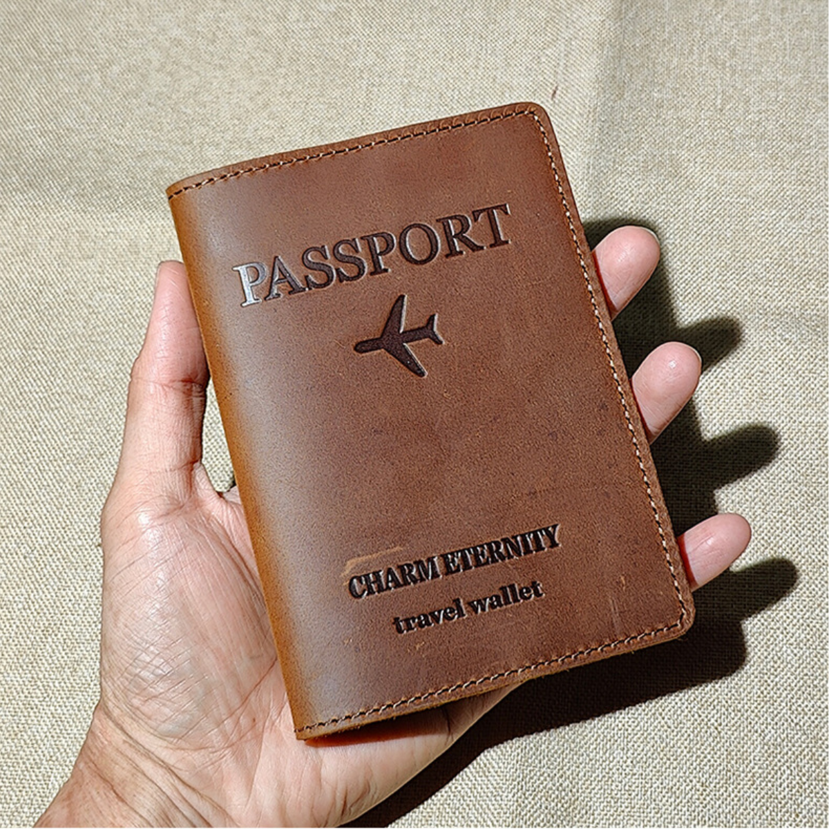 Porta Passaporte de Viagem em Couro