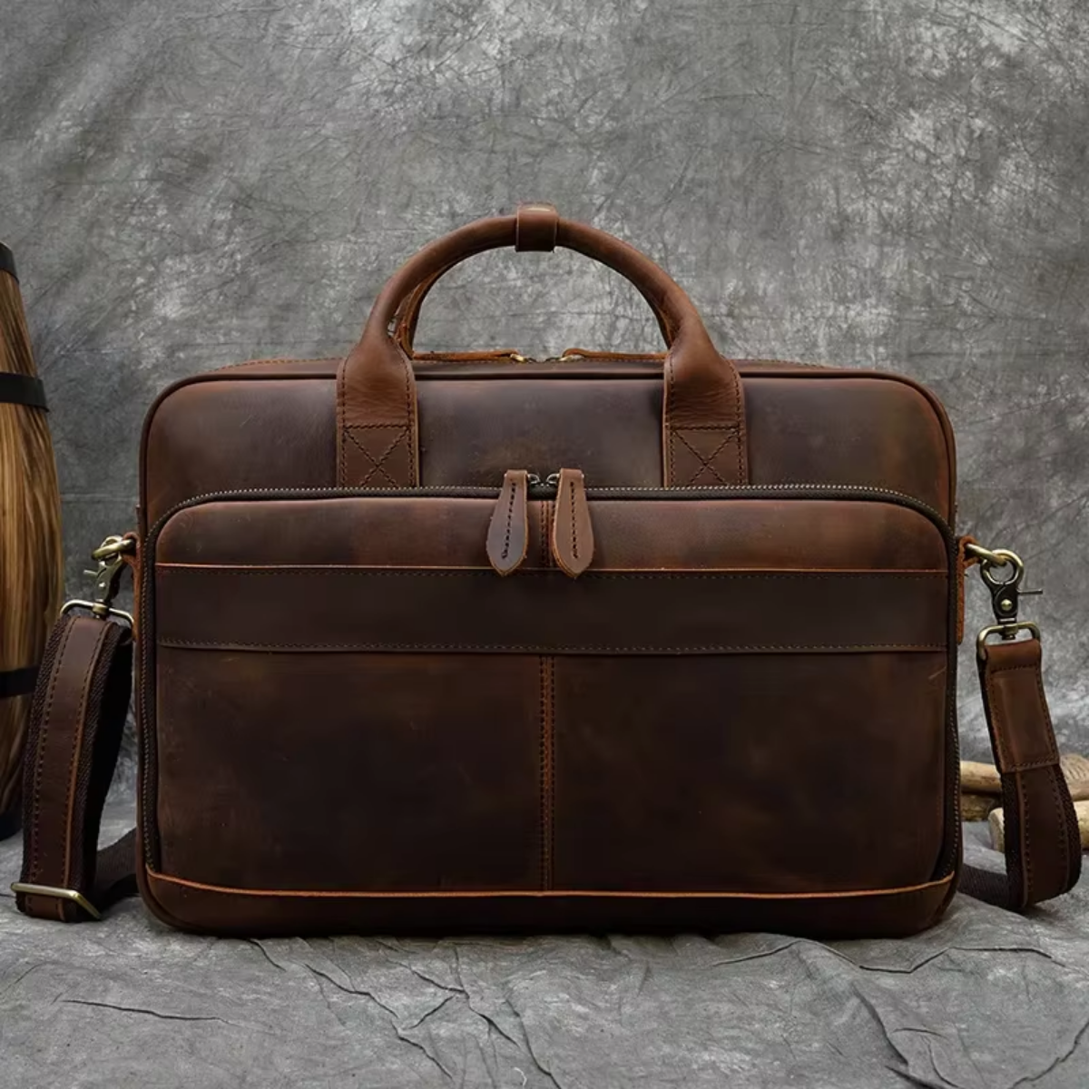 Bolsa Executiva Masculina em Couro Legítimo Cambridge