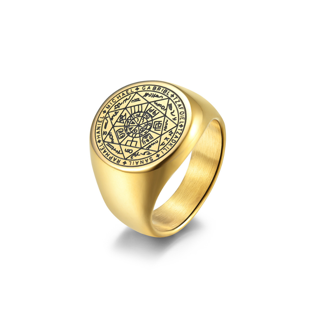 Anel Arcanjos Ouro Inox