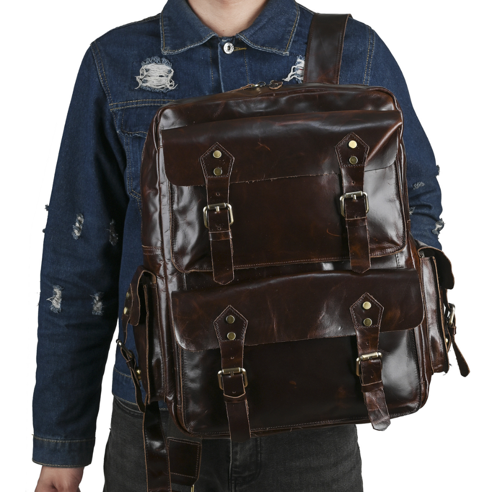 Mochila em Couro Legítimo Copenhagen