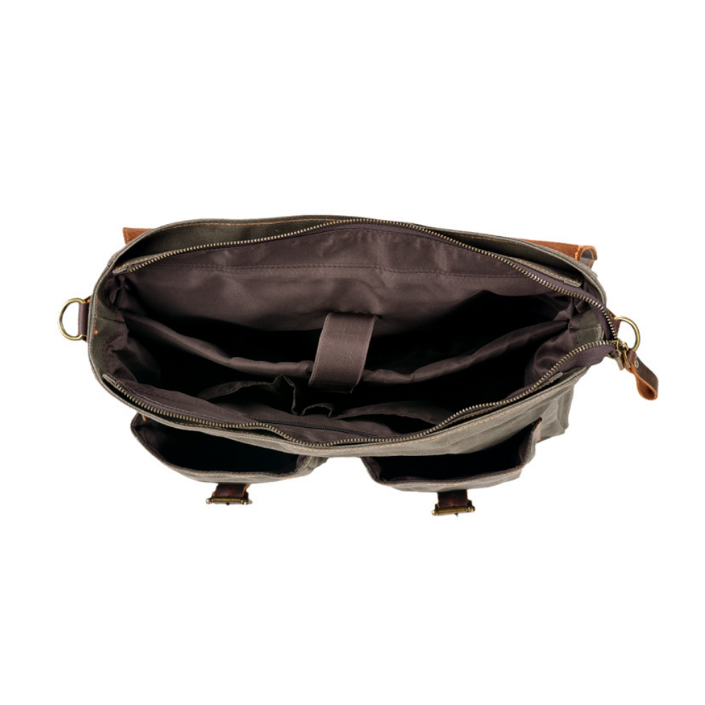 Bolsa Executiva Masculina em Lona e Couro Legítimo Seattle