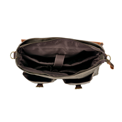 Bolsa Executiva Masculina em Lona e Couro Legítimo Seattle