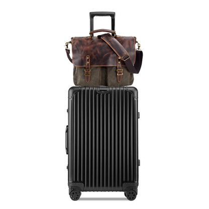 Bolsa Executiva Masculina em Lona e Couro Legítimo Seattle