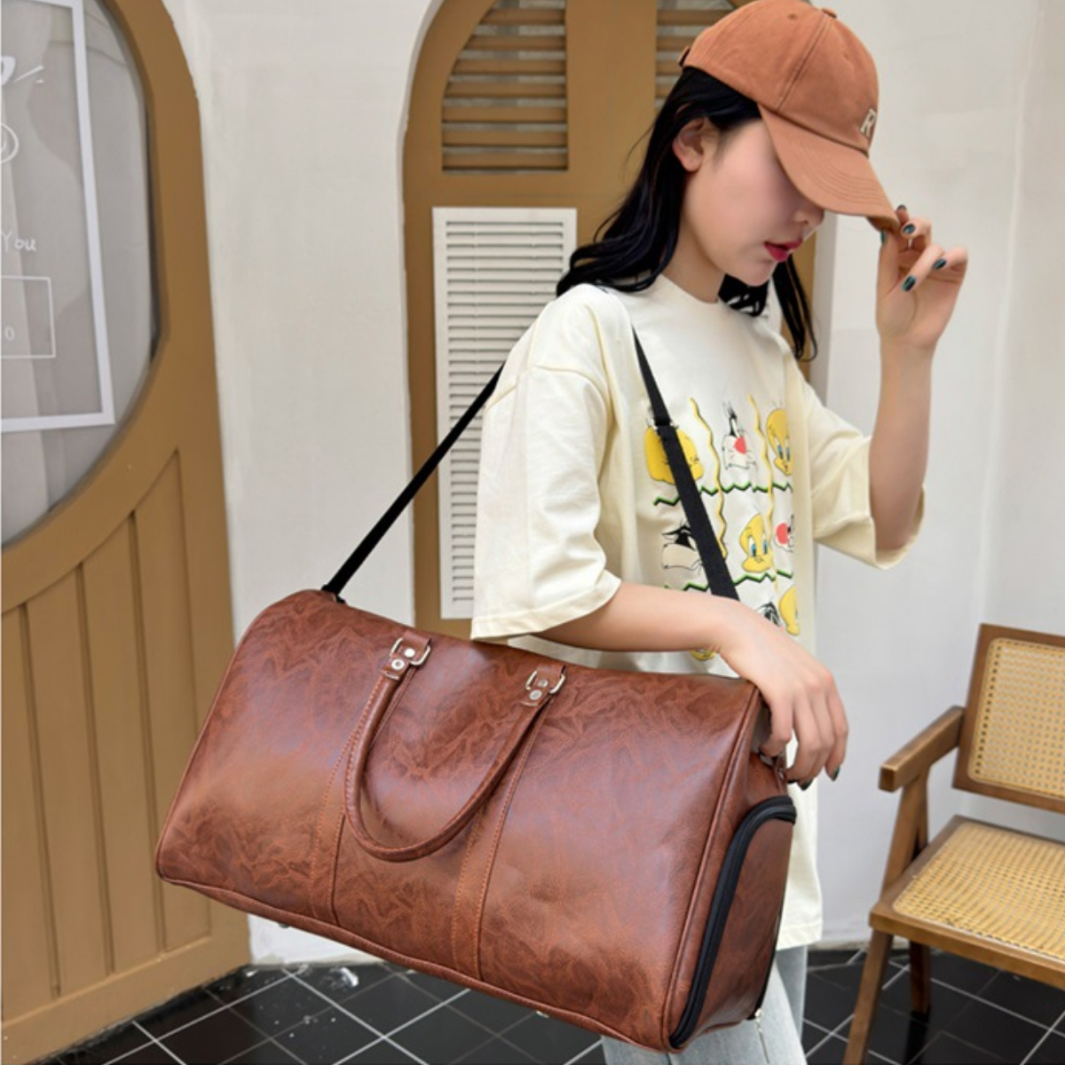 Bolsa de Viagem em Couro Florença