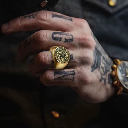 Anel Arcanjos Ouro Inox