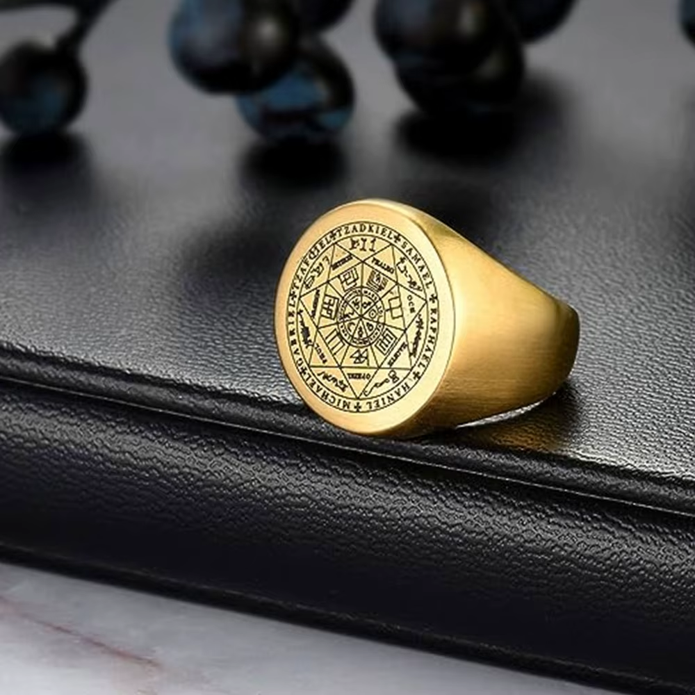 Anel Arcanjos Ouro Inox