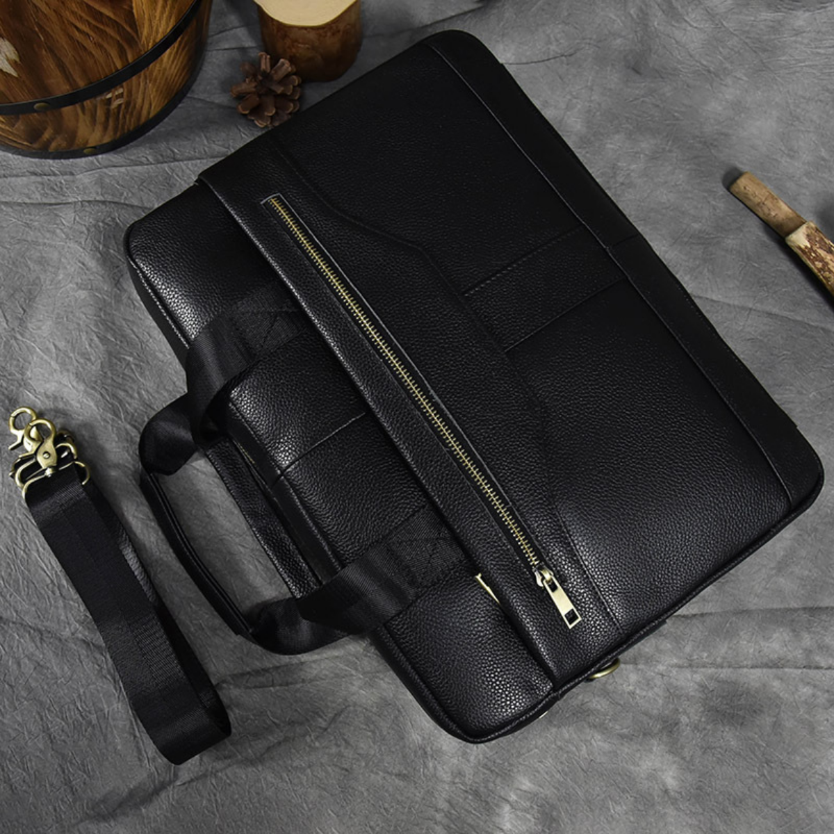 Bolsa Executiva em Couro Legítimo Bergen