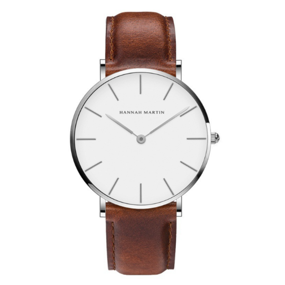 Relógio HM Classic White - Caixa Prateada