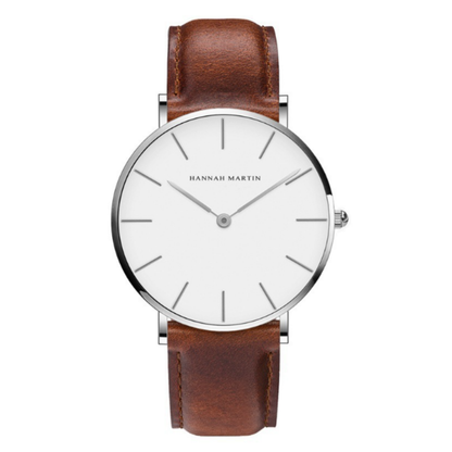 Relógio HM Classic White - Caixa Prateada