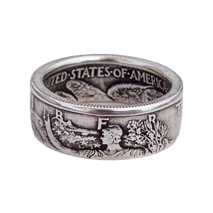 Anel Half Dollar Prata 925