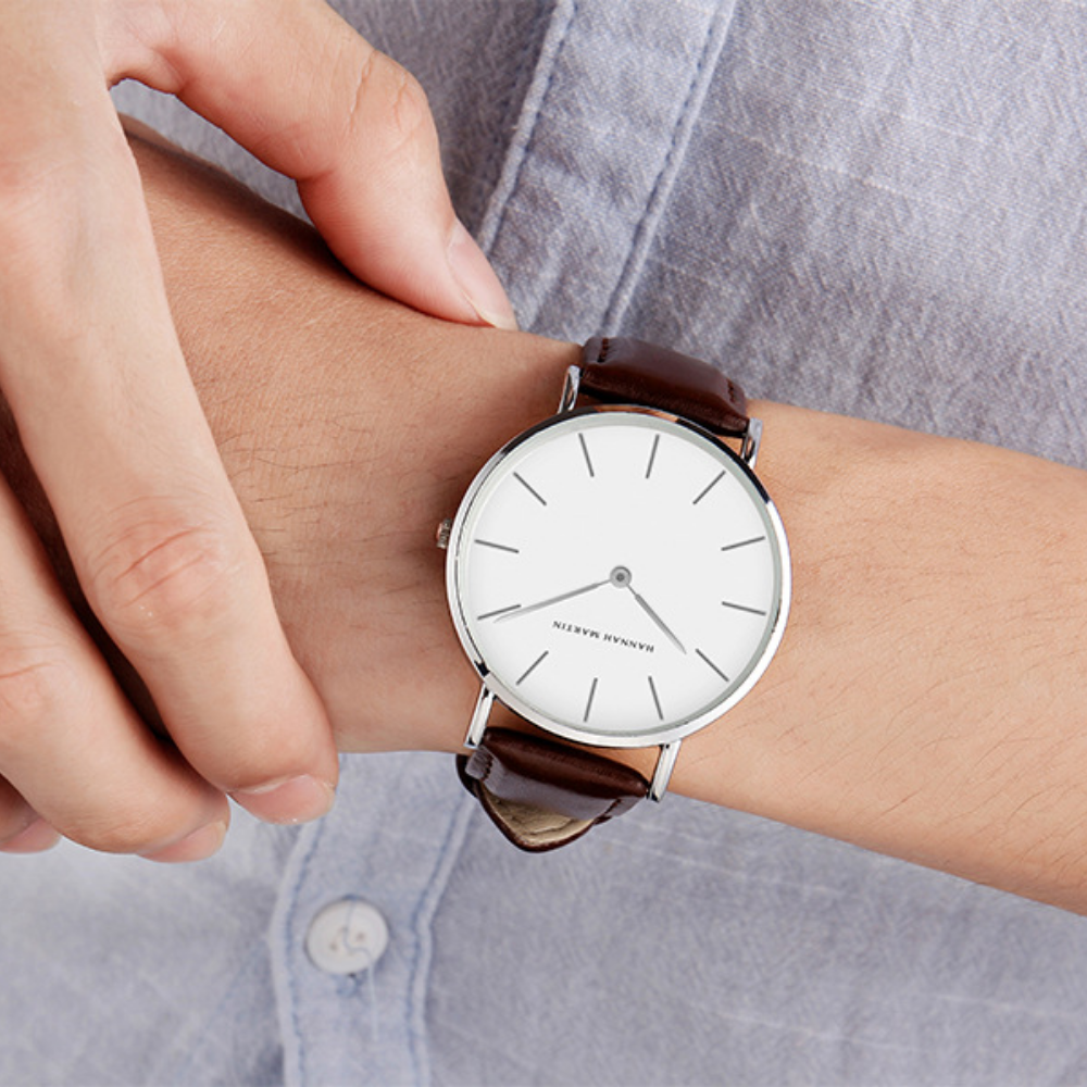 Relógio HM Classic White - Caixa Prateada