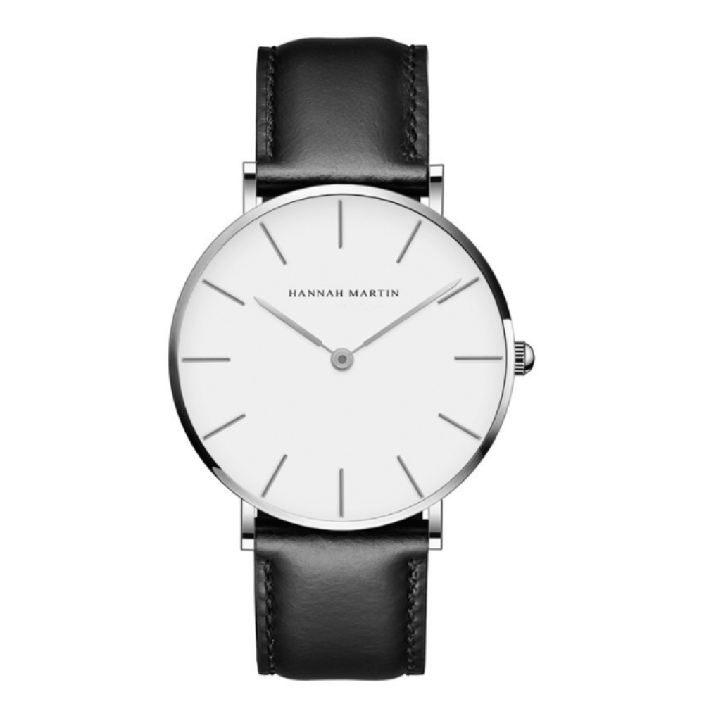 Relógio HM Classic White - Caixa Prateada