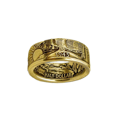 Anel Half Dollar Ouro 18k