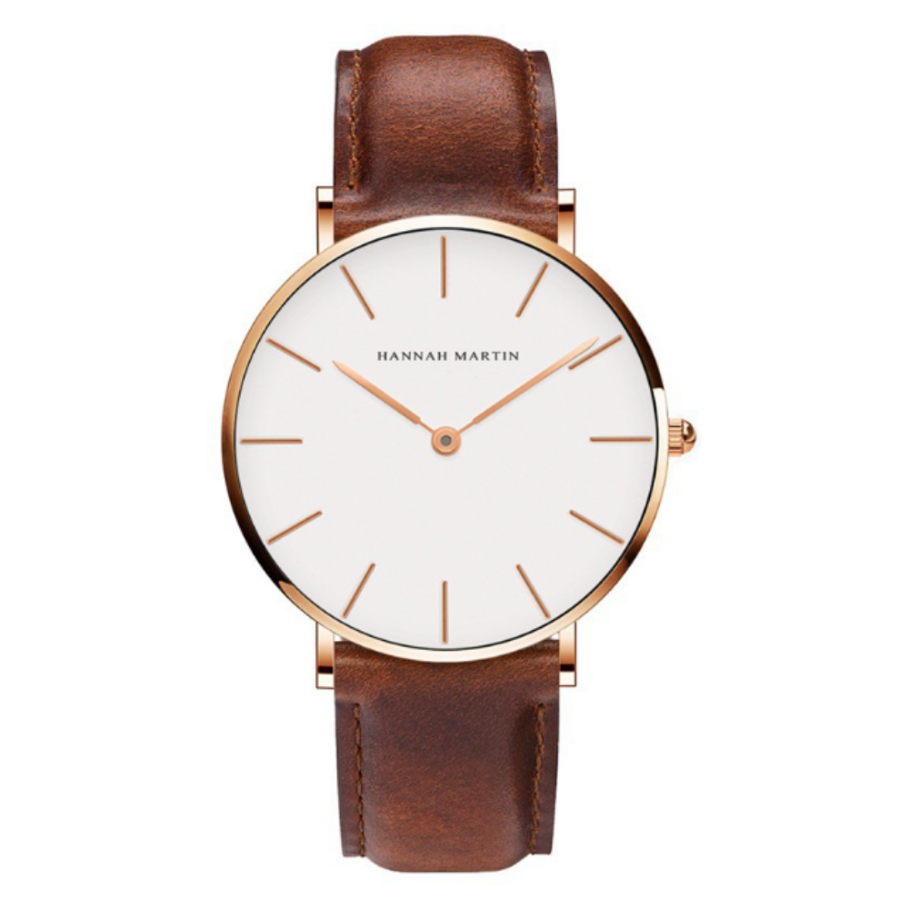 Relógio HM Classic White - Caixa Dourada