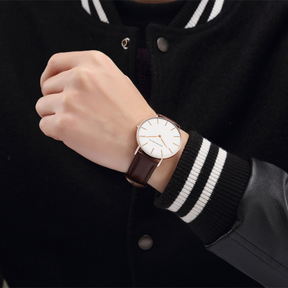 Relógio HM Classic White - Caixa Dourada