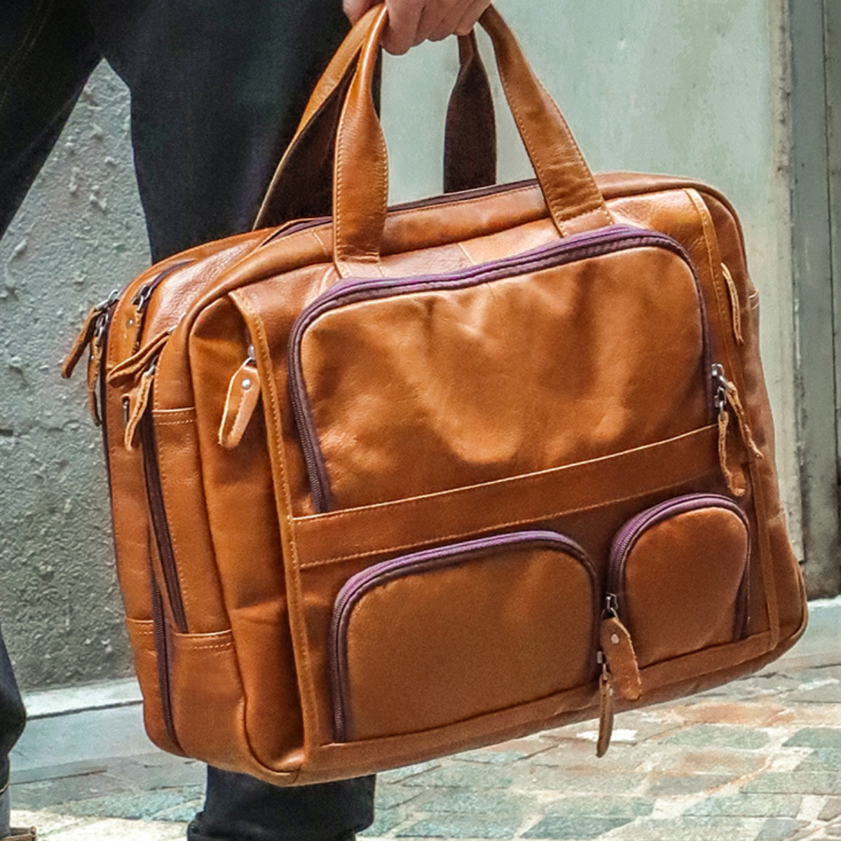 Bolsa Executiva em Couro Legítimo Sheffield