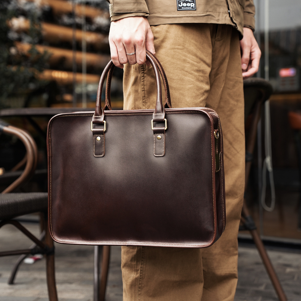 Bolsa Executiva Masculina em Couro Legítimo Cardiff