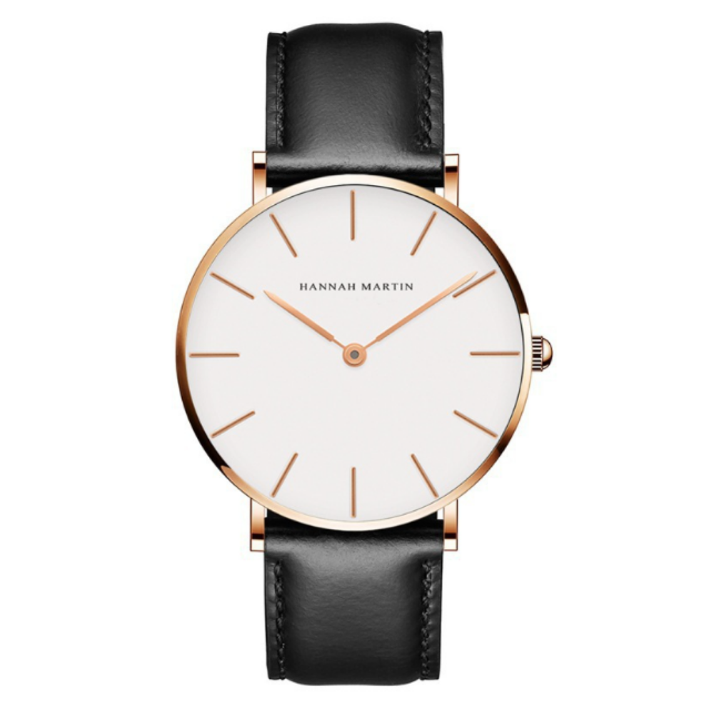 Relógio HM Classic White - Caixa Dourada