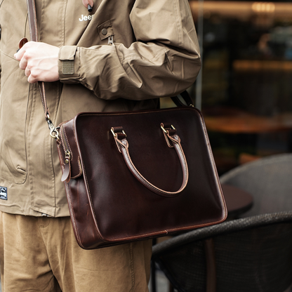 Bolsa Executiva Masculina em Couro Legítimo Cardiff