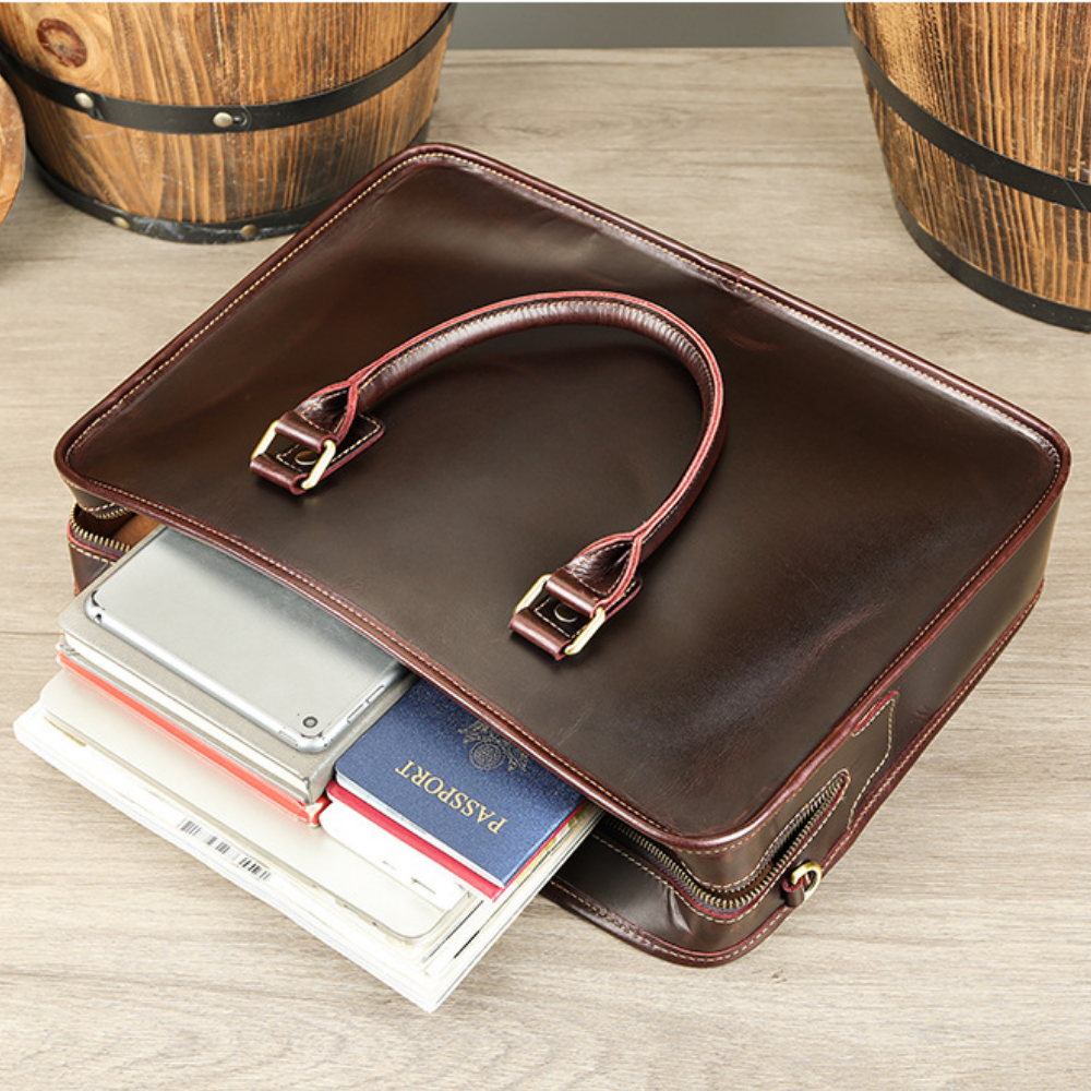 Bolsa Executiva Masculina em Couro Legítimo Cardiff