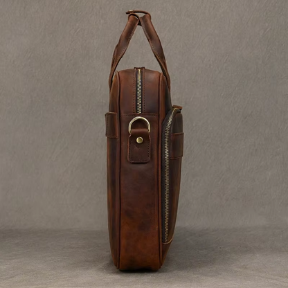 Bolsa Executiva Masculina em Couro Legítimo Cambridge