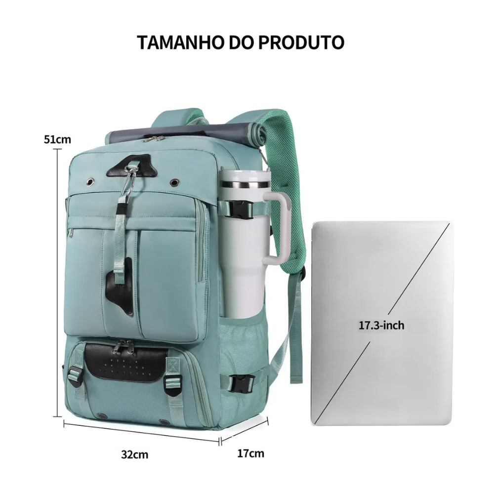 Mochila de Viagem Multifuncional Premium Organizer 60L