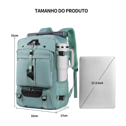 Mochila de Viagem Multifuncional Premium Organizer 60L