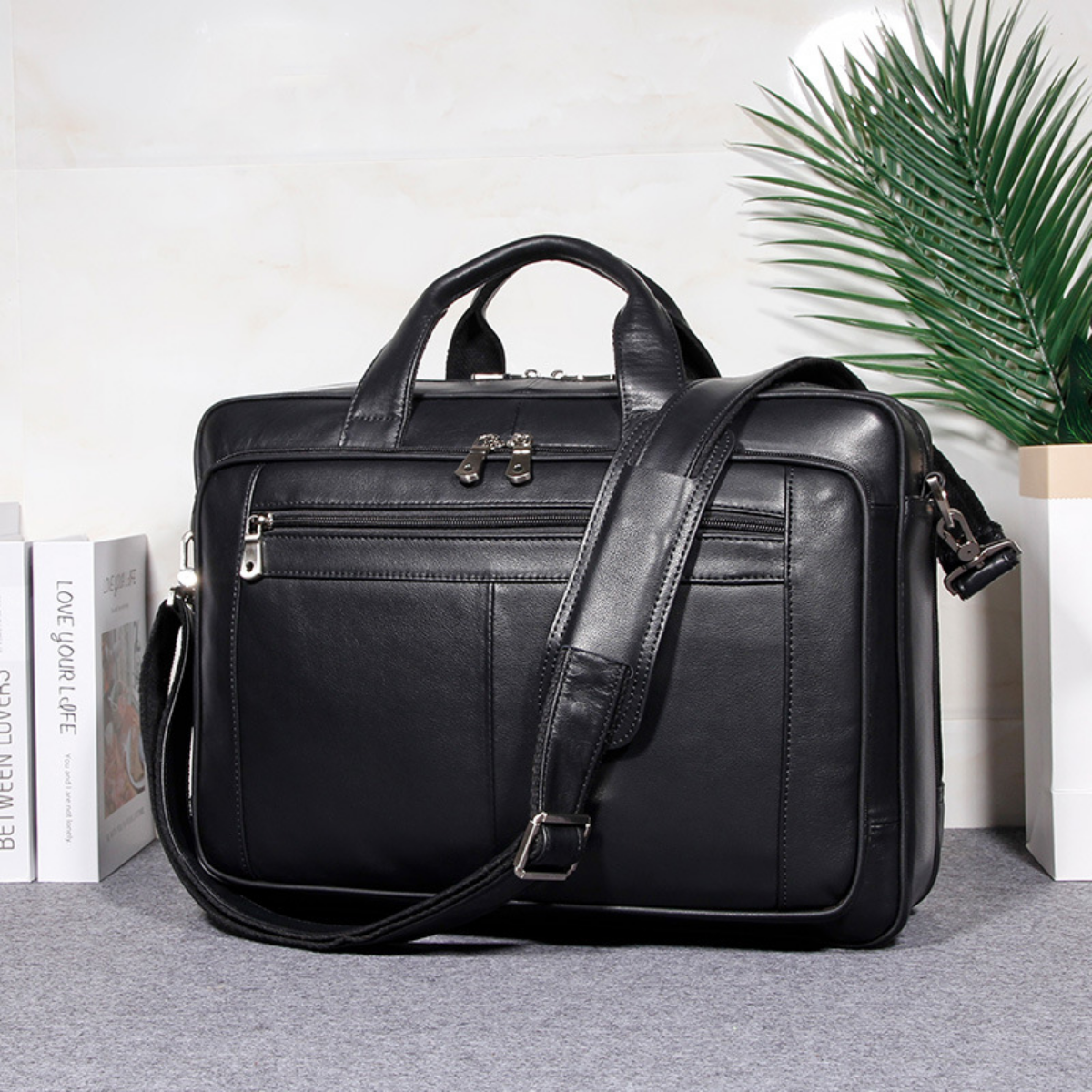 Bolsa Executiva em Couro Legítimo Leeds