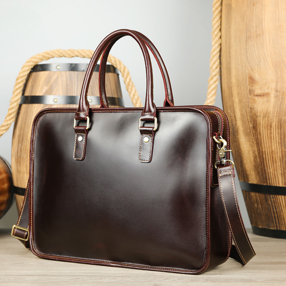 Bolsa Executiva Masculina em Couro Legítimo Cardiff