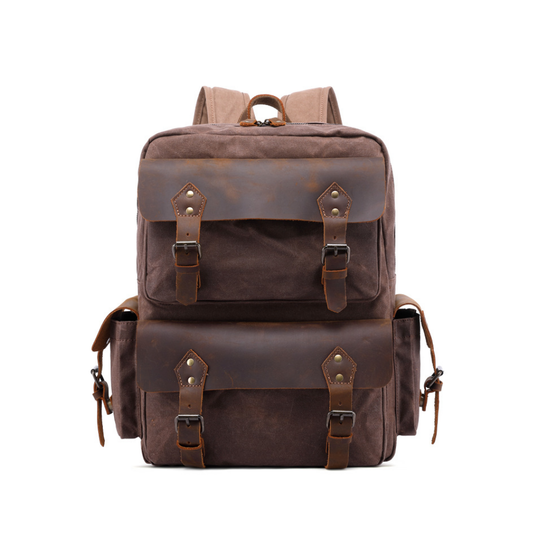 Mochila em Lona e Couro Legítimo Aberdeen
