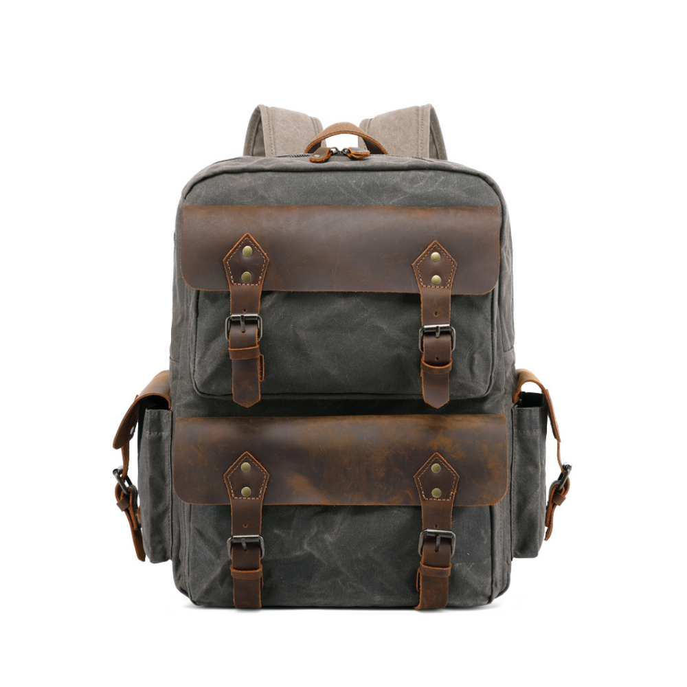 Mochila em Lona e Couro Legítimo Aberdeen