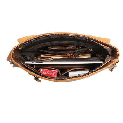 Bolsa Carteiro Masculina em Couro Legítimo Denver