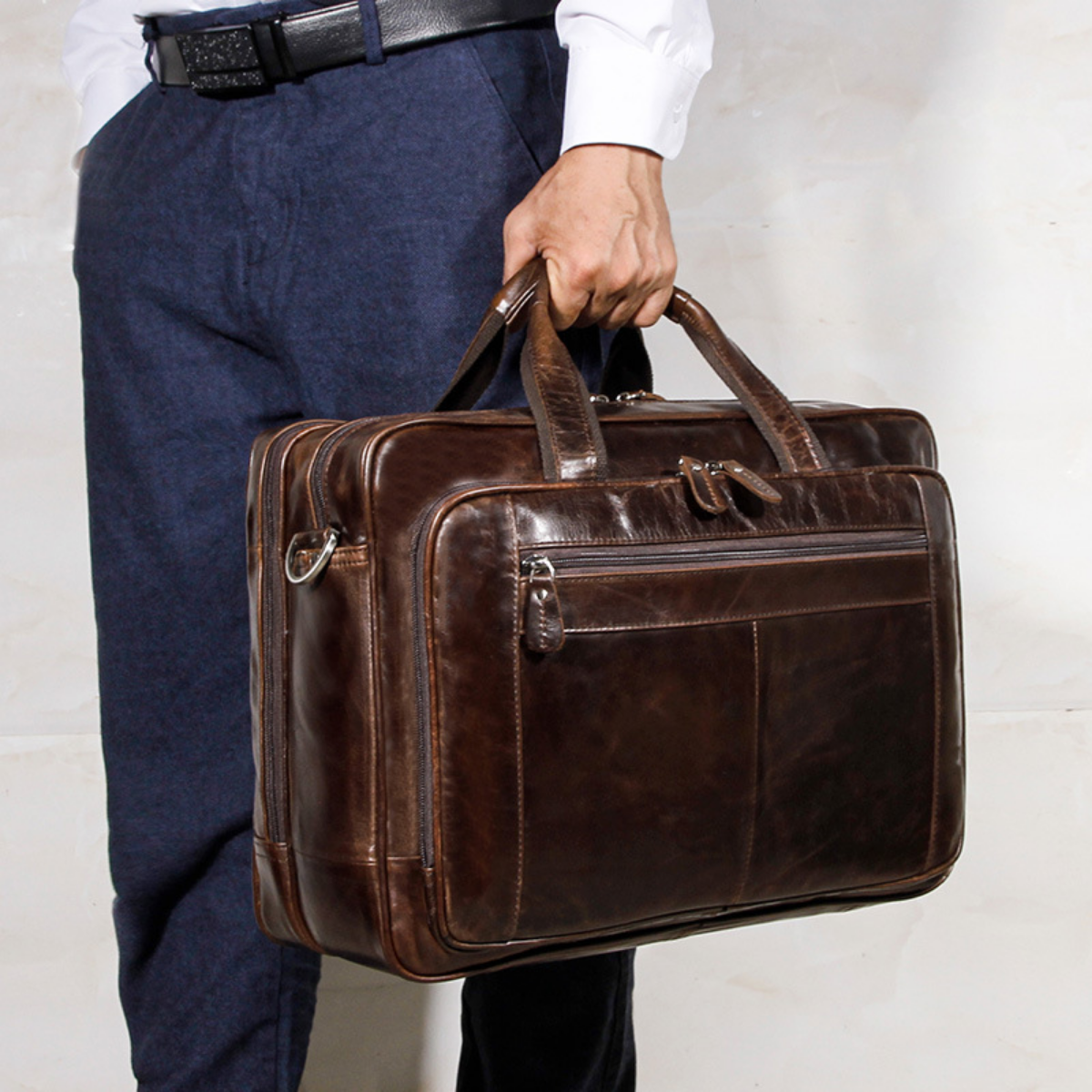 Bolsa Executiva em Couro Legítimo Leeds