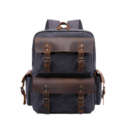 Mochila em Lona e Couro Legítimo Aberdeen