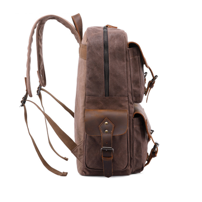Mochila em Lona e Couro Legítimo Aberdeen