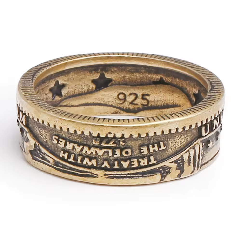 Anel Delaware Ouro Inox