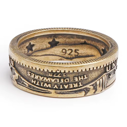 Anel Delaware Ouro Inox